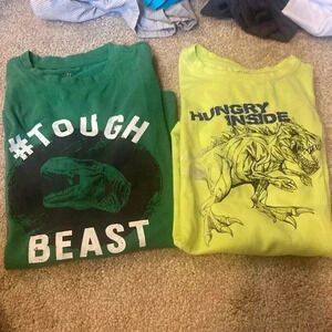 BCG academy brand boy green dinosaur tees
